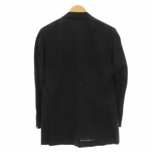 BURBERRY LONDON シングルスーツ セットアップ ストライプ ジャケット 背抜き パンツ M 黒 ブラック BBE00-999