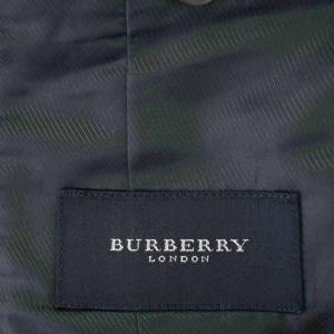 BURBERRY LONDON シングルスーツ セットアップ ストライプ ジャケット 背抜き パンツ M 黒 ブラック BBE00-999