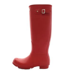 HUNTER 長靴 レインブーツ ロング レインシューズ UK6 赤 レッド W23499 /YM