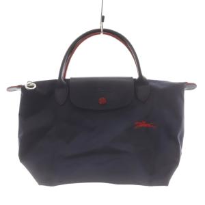 ル プリアージュ クラブ S トートバッグ ハンドバッグ ナイロン レザー 紺 ネイビー 赤 レッド L1621619556
