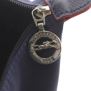 Longchamp ル プリアージュ クラブ S トートバッグ ハンドバッグ ナイロン レザー 紺 ネイビー 赤 レッド L1621619556