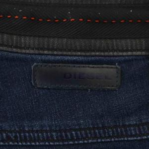 DIESEL デニム ジーンズ 23 紺 ネイビー 赤いステッチ サイドボタン装飾 /KG