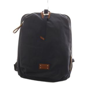 Bump BackPack L ナイロン レザー ネイビー ブラウン
