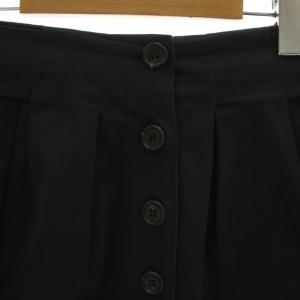 PRADA タイトスカート 40 黒 ひざ丈 フロントボタン APD120073700 /GG