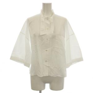 24AW タイブラウス 半袖 シャツ ブラウス F 白 ホワイト 24051938803030 /G