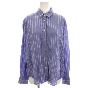 24AW LIENリヨセル レギュラーシャツ ストライプ ブラウス 長袖 F 紫 パープル 24050900075030