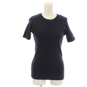 カットソー 1 紺 ネイビー 半袖 ラウンドネック リブ編み A22ST01IE /KG