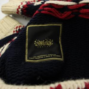 SASQUATCH fabrix ニットジャケット ウール L 紺 ノルディック柄 長袖 10AW-KNN-003 /JP