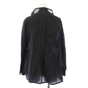 慈雨 センソユニコ セットアップ シャツ ブラウス ハイネック 長袖 イージーパンツ 40 ブラック 39223064