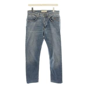 デニムパンツ ジーンズ 32 青 ブルー 無地 ウォッシュ加工 21SS-4 /YM