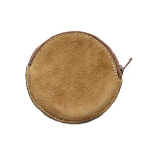 LOEWE アナグラム ラウンド コインケース 小銭入れ スエード 茶色 ブラウン /YM OH