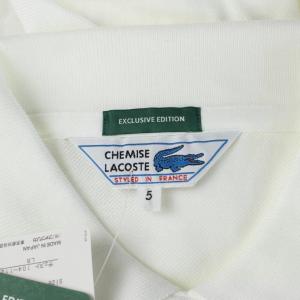 LACOSTE ポロシャツ 5 白 ホワイト ポロカラー 無地 半袖 /AP