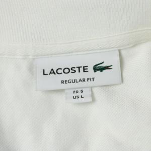 LACOSTE ポロシャツ L 白 ホワイト 半袖 ワッペン付き ポロ襟 /AP