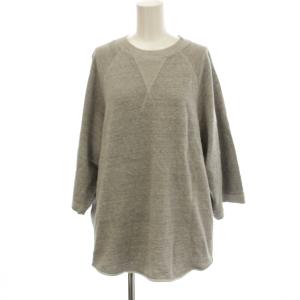 トレーナー F0 グレー ラウンドネック V字ガゼット HALFSLEEVE W GAZETTE PO