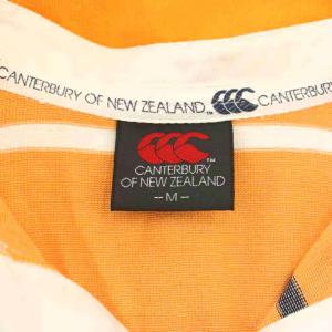 CANTERBURY シャツ M オレンジ ボーダー柄 襟付き 長袖 /KG