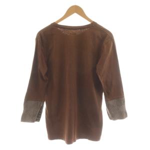 KAPITAL コハゼカフススラブボーダーTシャツ カットソー 長袖 3 茶 ブラウン K1402LC211 /RR