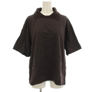 25SS 半袖 襟付き カットソー Tシャツ 2 茶 ブラウン 595-5168507 /G