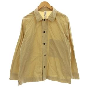 24AW  WASHED DRY COTTON POPLIN ステンカラー シャツジャケット S ベージュ