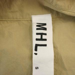 MHL. 24AW  WASHED DRY COTTON POPLIN ステンカラー シャツジャケット S ベージュ