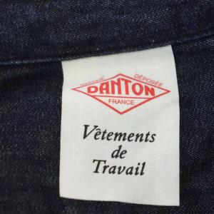 DANTON デニム シャツ ボタンダウン ダンガリーシャツ 長袖 36 インディゴ ネイビー DT-B0175 DDG