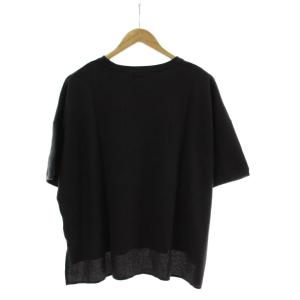 FREAK'S STORE ワッフル セットアップ カットソー M 黒 ブラック クルーネック 半袖 イージーパンツ /RK