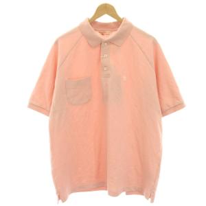 × BEAMS PLUS タグ付き ポロシャツ カットソー 半袖 ゴルフウェア XL ピンク MLMVJA10FS