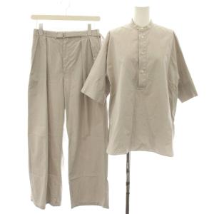 セットアップ 上下 ウォッシュドフィンクスリップストップシャンブレーハーフスリーブシャツ WASHED