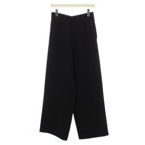 25SS MY minimal fit wide スラックスパンツ ジップフライ 38 黒 25030922200010