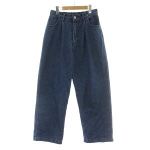 DANTON ダークブルーデニムパンツ 36 デニム ジーンズ 36 インディゴブルー プリーツ ワイドシルエット