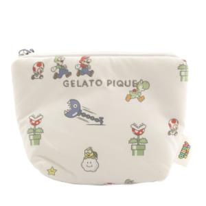 gelato pique × スーパーマリオ SUPER MARIO ポーチ 3点セット 白 ホワイト 黄 イエロー /AN28