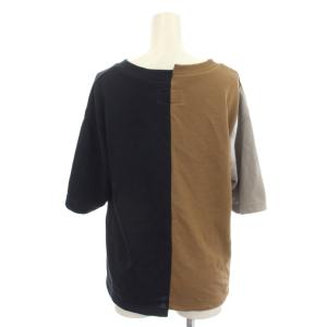 THE NORTH FACE PURPLE LABEL nanamica ナナミカ アシンメトリー ロゴ Tシャツ 半袖 S 茶 グレー 黒 NT3120N /G