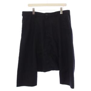 AD2012 13SS サルエルパンツ ジップフライ ストライプ柄 ウール M 黒 PK-P092 /BM