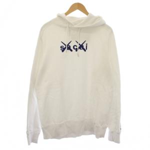 × KAWS Flock Print Hoodie スウェット トレーナー パーカー プルオーバー 長袖