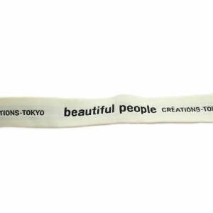 beautiful people ベルト ロゴ F 白 ホワイト 黒 ブラック 1955511962 /AN40