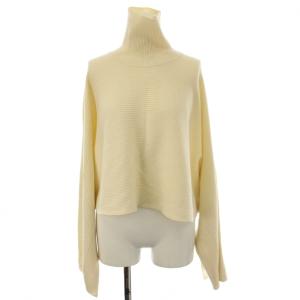23AW Rib Cropped Knit Tops ニット セーター ウール 36 アイボリー リブ編み