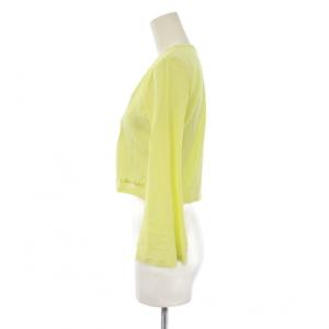 LEONARD FASHION ニット カーディガン 34 イエロー 0377718