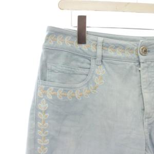 CHANEL デニムパンツ ココマーク ビジューボタン 40 P40103V29044