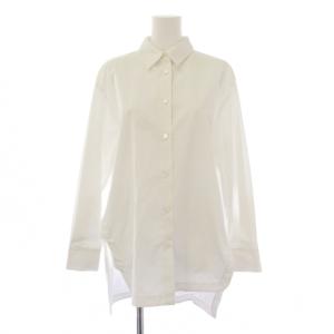 23AW LUXE COTTON QUINCI シャツ ブラウス 長袖 レース 38 ホワイト 03-3308269