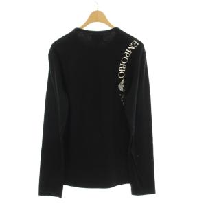 EMPORIO ARMANI Tシャツ ロンT M 黒 ブラック 長袖 ロゴ /GP