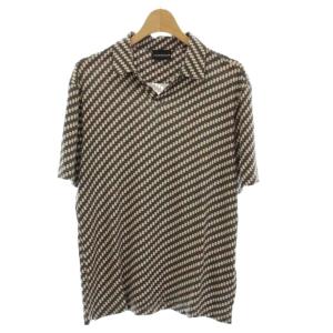 Tシャツ S グレー 襟付き 総柄 半袖 /GP