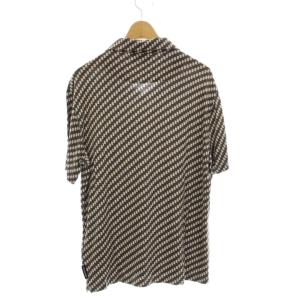 EMPORIO ARMANI Tシャツ S グレー 襟付き 総柄 半袖 /GP