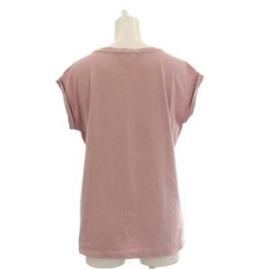 EMPORIO ARMANI Tシャツ 42 ピンク ロゴパッチ 半袖 /GP
