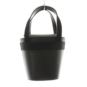 Salvatore Ferragamo ヴァラリボン ハンドバッグ 型押しレザー ブラック