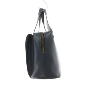 Christian Dior ハンドバッグ レザー ネイビー