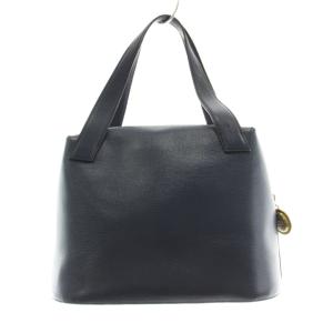 Christian Dior ハンドバッグ レザー ネイビー