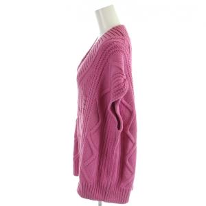Ermanno Scervino ニット セーター S ピンク Vネック ケーブル編み 袖なし /KG
