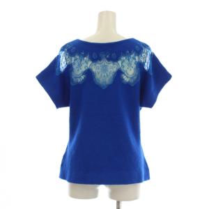 Ermanno Scervino カットソー 青 ブルー 半袖 レース /LP