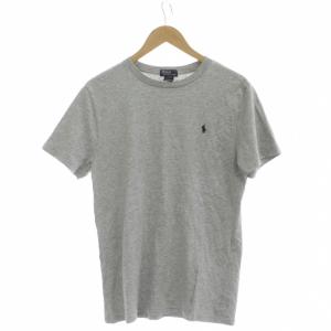 Tシャツ L グレー 半袖 クルーネック ロゴ刺繍 /JP