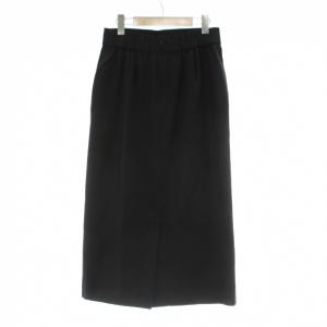 theory luxe NEW SAXONY PERNO タイトスカート 40 黒 ブラック 無地 ロング丈 03-2307323
