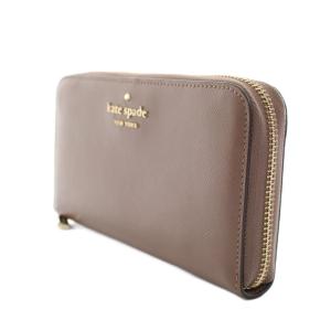 kate spade new york ステイシーラージコンチネンタルウォレット 長財布 ラウンドファスナー 小銭入 レザー 茶 ブラウン WLR00130